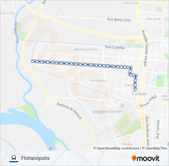 Mapa de 5001 FLORIANÓPOLIS de autobús