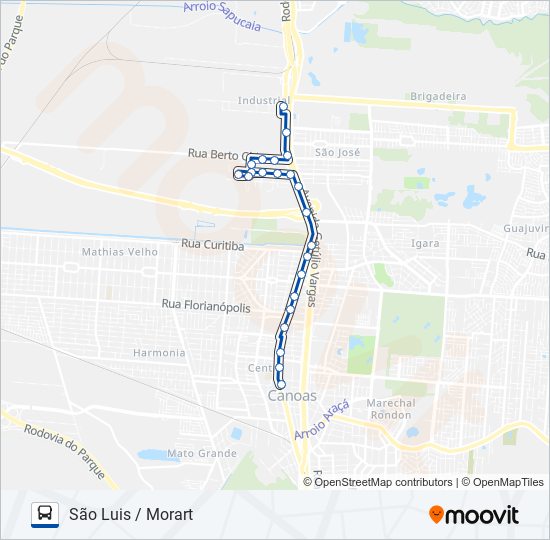 Mapa de 5005 MORART - SÃO LUIS de autobús