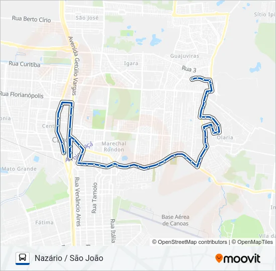 5102 NAZÁRIO - SÃO JOÃO Bus Line Map