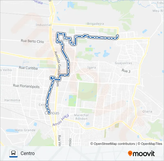 5104 SÃO JOSÉ / GUARUJÁ Bus Line Map