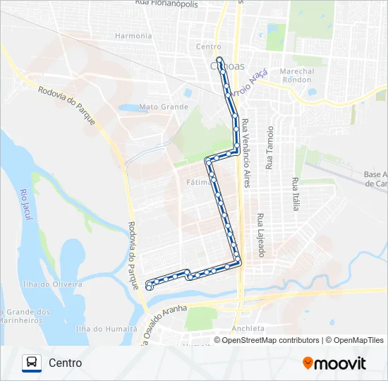 5200 RIO BRANCO - CAIRÚ Bus Line Map
