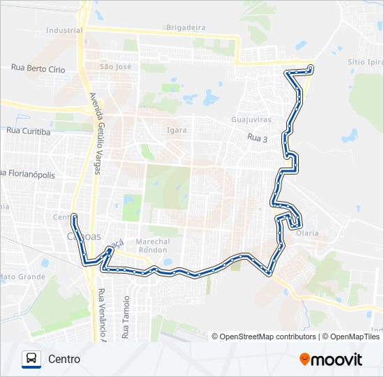 Mapa de 5121 L5 / SÃO JOÃO VIA PCI de autobús