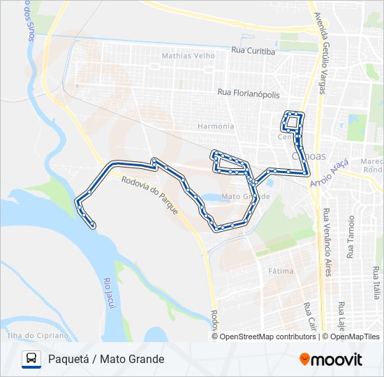 5205 PAQUETÁ / MATO GRANDE bus Line Map