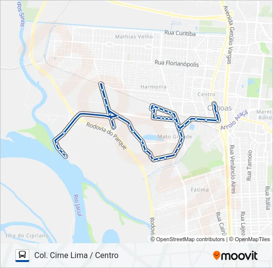 5210 PAQUETÁ / MATO GRANDE Bus Line Map