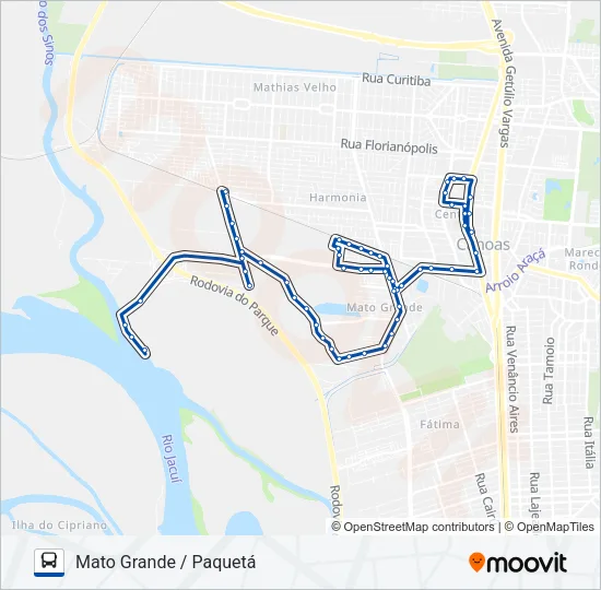 5210 PAQUETÁ / MATO GRANDE Bus Line Map