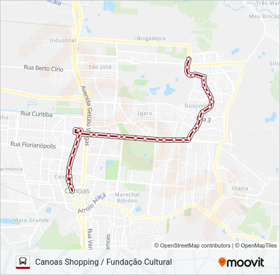 5317 GUAJUVIRAS - SELETIVO Bus Line Map