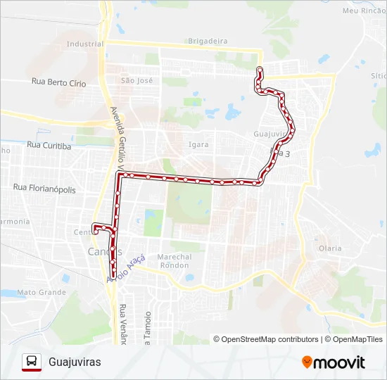 5317 GUAJUVIRAS - SELETIVO Bus Line Map