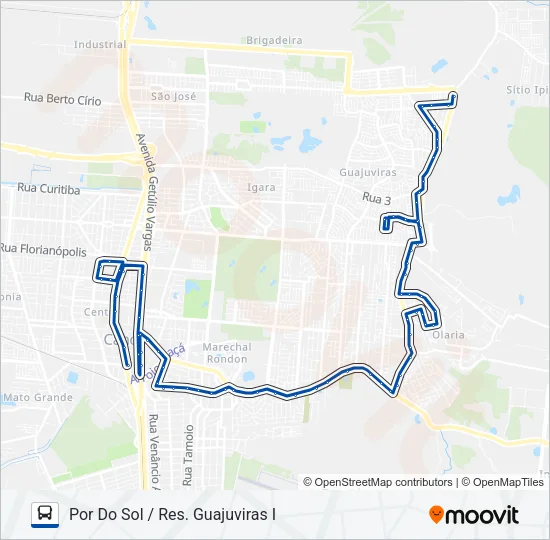 5186 L5 / SETOR 1 / SÃO JOÃO Bus Line Map