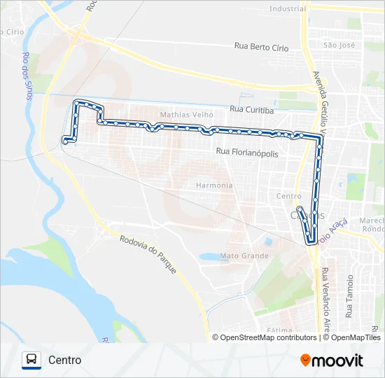 5000 MATHIAS VELHO VIA BR-116 Bus Line Map