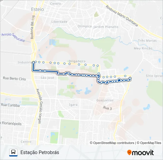 5118 OZANAN / L5 / GUAJUVIRAS Bus Line Map