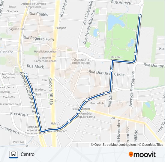 Mapa de 5193 C2 | SESI / PARKSHOPPING de autobús