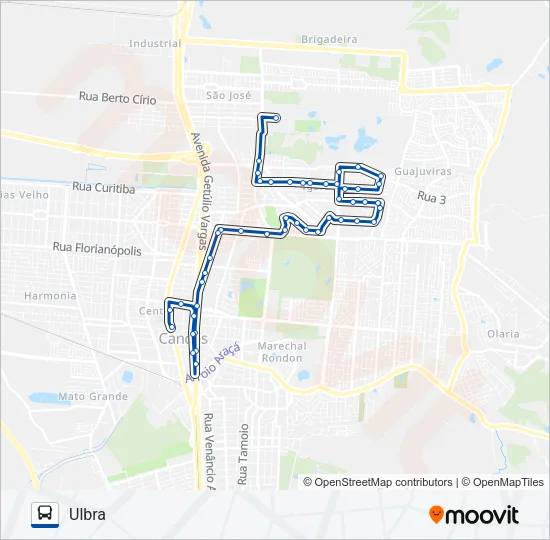 5106 ULBRA / INSTITUTO FEDERAL Bus Line Map