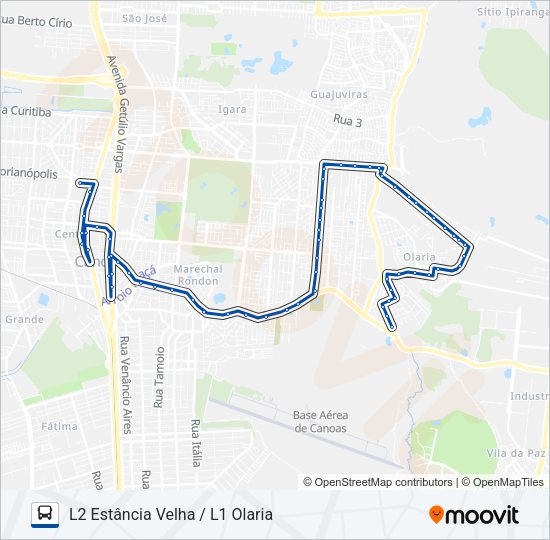 5127 CANOAS SHOPPING - L2 / L1 Bus Line Map