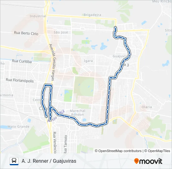 5101 L3 / A. J. RENNER / CENTRO Bus Line Map