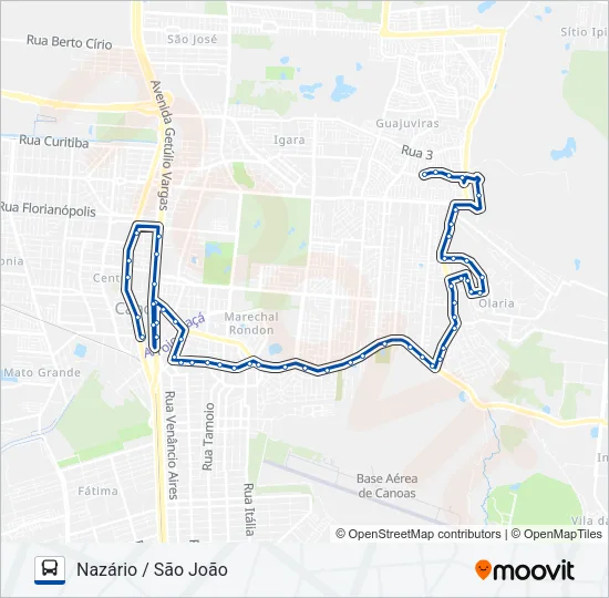 5113 NAZÁRIO / SÃO JOÃO VIA PCI Bus Line Map