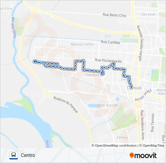 5004 PORTO BELO - SANTO OPERÁRIO Bus Line Map