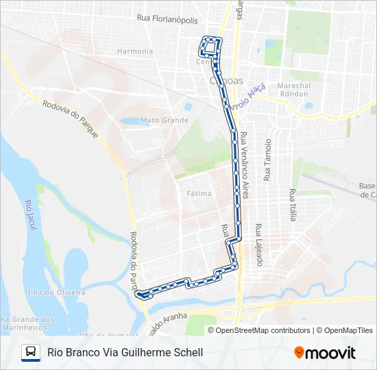 5227 RIO BRANCO / ESTAÇÃO NITERÓI Bus Line Map