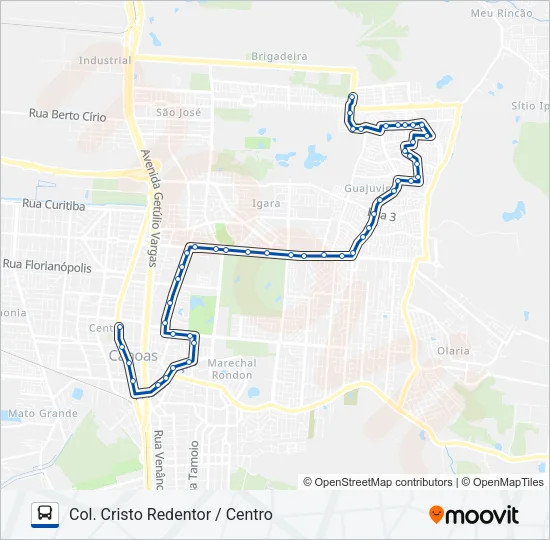 5111 L3 / BOQUEIRÃO VIA COL. CRISTO Bus Line Map