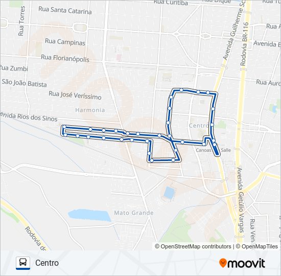 5006 CINCO COLÔNIAS VIA VERDES CAMPOS bus Line Map