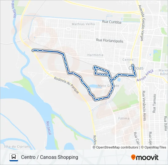 5207 BIANCHINI - MATO GRANDE / SHOPPING Bus Line Map