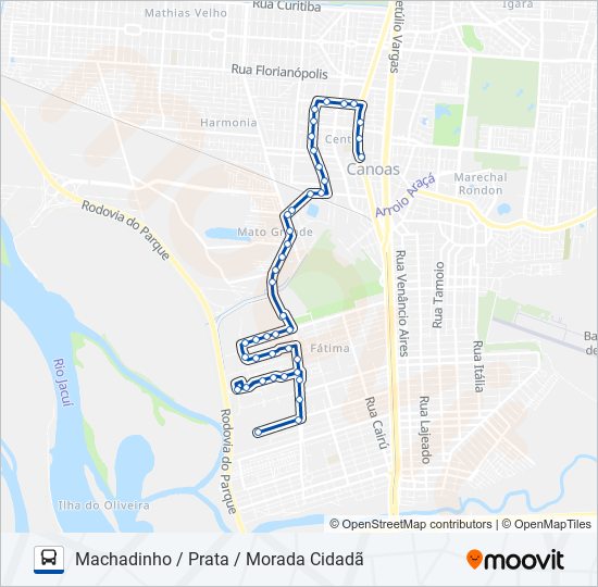 5222 MACHADINHO / PRATA / MORADA CIDADÃ bus Line Map