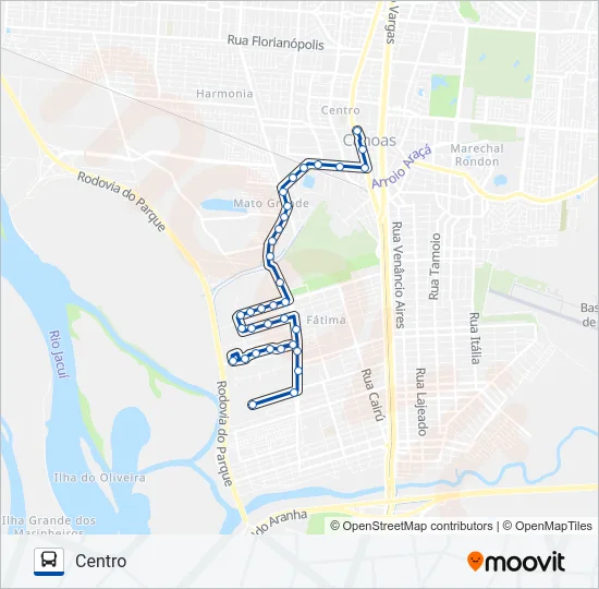 5222 MACHADINHO / PRATA / MORADA CIDADÃ Bus Line Map
