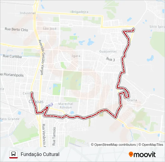 5326 L5 / SÃO JOÃO / NAZÁRIO - SELETIVO Bus Line Map