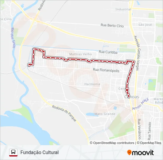 5330 MATHIAS VELHO / SANTOS DIAS - SELETIVO Bus Line Map