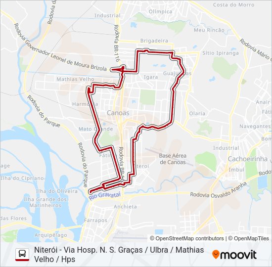 Mapa da linha 5334 C1 | CIRCULAR DOS HOSPITAIS - SELETIVO de ônibus