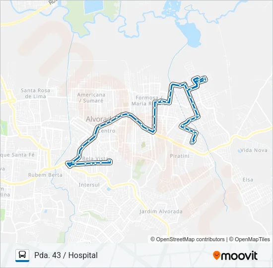 L103 UMBU / PDA. 43 / HOSPITAL Bus Line Map