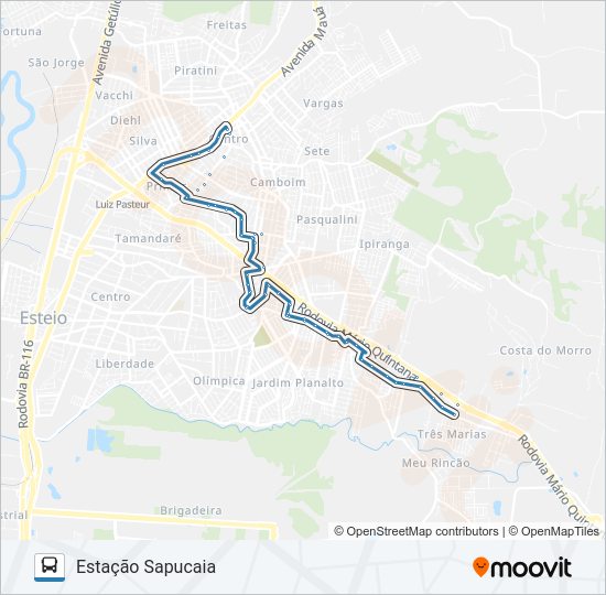 Mapa da linha L08 WALDEREZ de ônibus