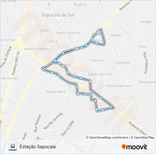 Mapa da linha L06 PEDRO SIMON de ônibus