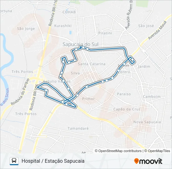 L15 TRÊS PORTOS Bus Line Map