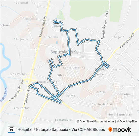 L15 TRÊS PORTOS Bus Line Map