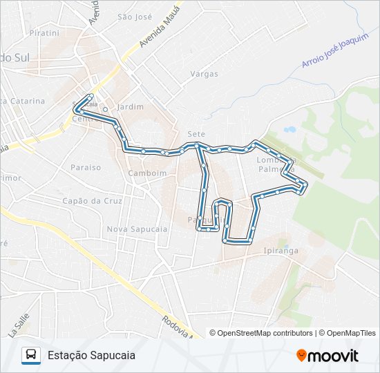 Mapa da linha L03 JARDIM AMÉRICA de ônibus