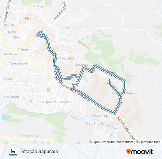 Mapa da linha L05 NOVO HORIZONTE de ônibus