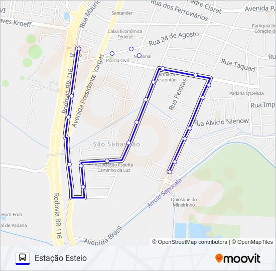 Mapa de MORADA CENTRO de autobús