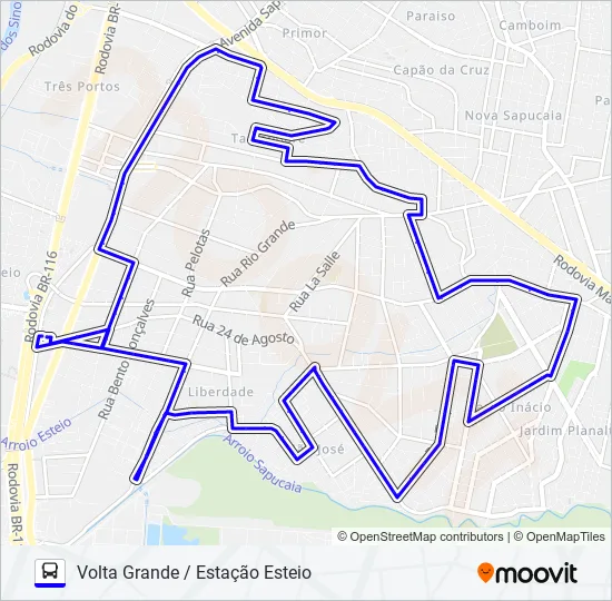 L6 VOLTA GRANDE Bus Line Map