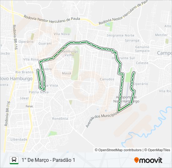 101 AEROCLUBE bus Line Map