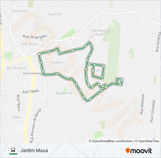 114 JARDIM MAUÁ bus Line Map