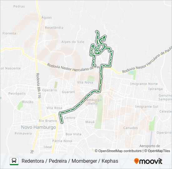 Mapa de MOMBERGER / KEPHAS de autobús