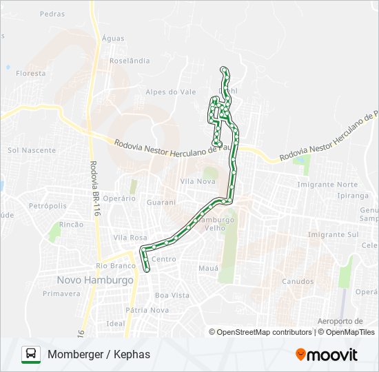 Mapa de MOMBERGER / KEPHAS de autobús