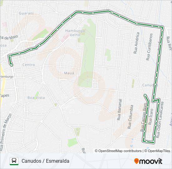 109 CANUDOS / ESMERALDA bus Line Map