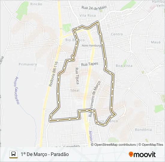 054 CIRCULAR FENAC Bus Line Map