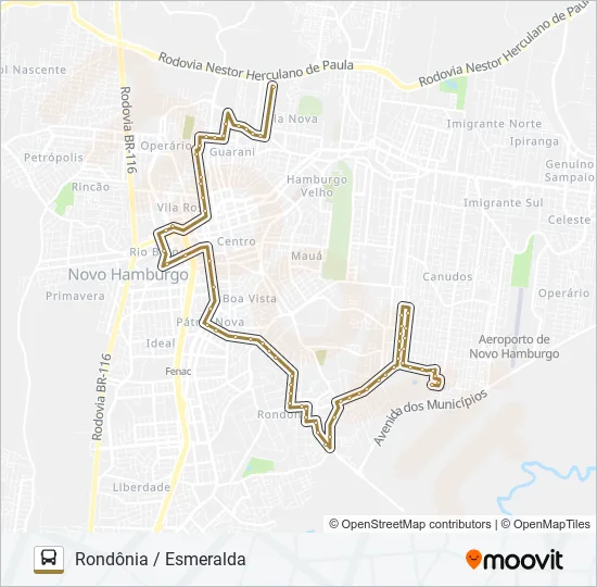 065 RONDÔNIA / ESMERALDA Bus Line Map