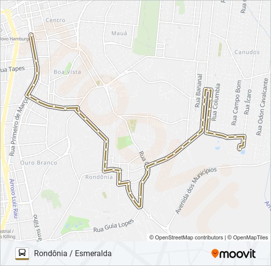 Mapa de 065 RONDÔNIA / ESMERALDA de autobús