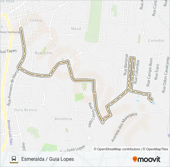 061 ESMERALDA / GUIA LOPES Bus Line Map