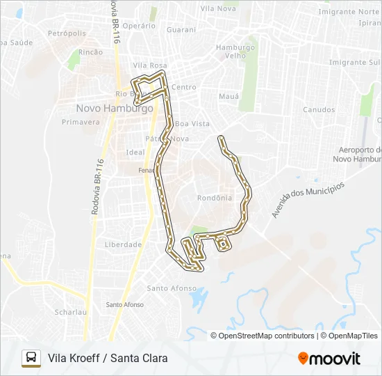057 VILA KROEFF / SANTA CLARA Bus Line Map