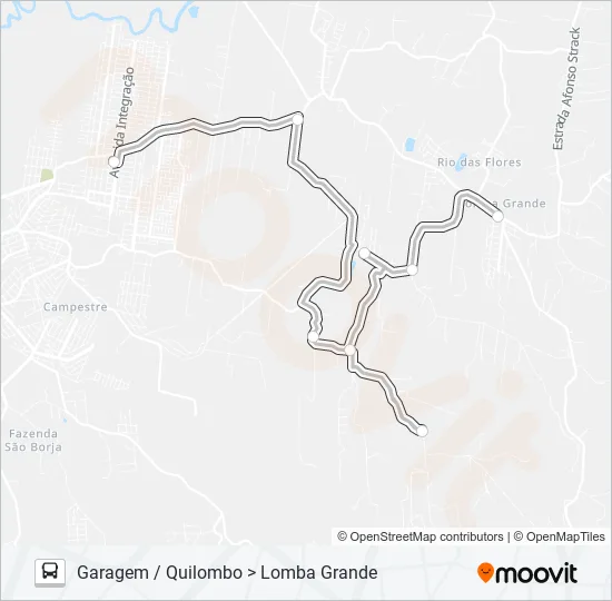 MUNICIPAL LOMBA GRANDE Bus Line Map