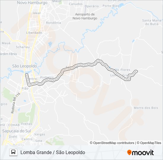 Mapa de R243 LOMBA GRANDE / SÃO LEOPOLDO de autobús